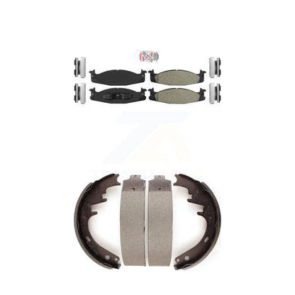 Semi-Metallic Disc Brake Pads Front Rear Kit For Ford F-150 Bronco E-150 Club