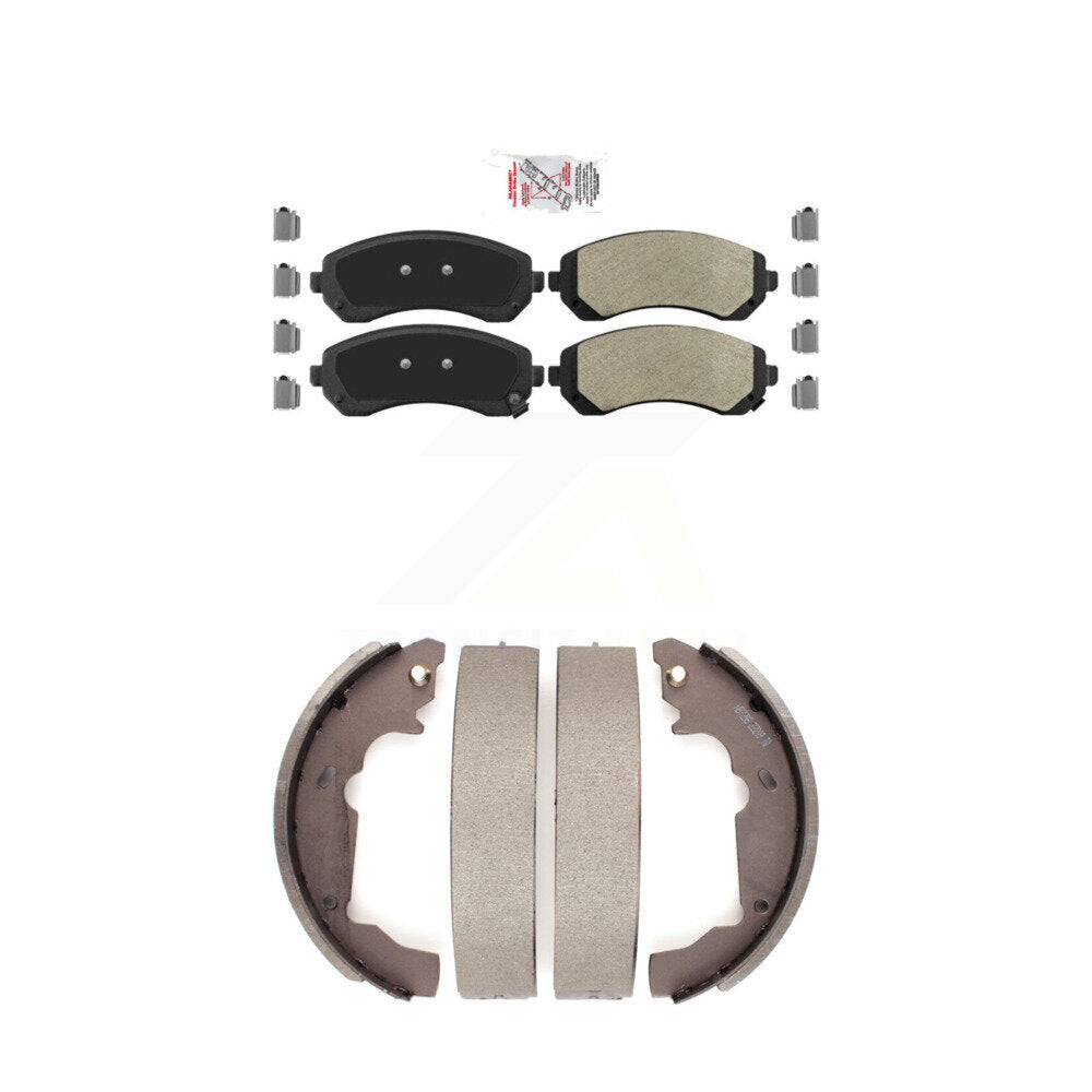 Semi-Metallic Disc Brake Pads Front Rear Kit For 2001-2005 Pontiac Aztek