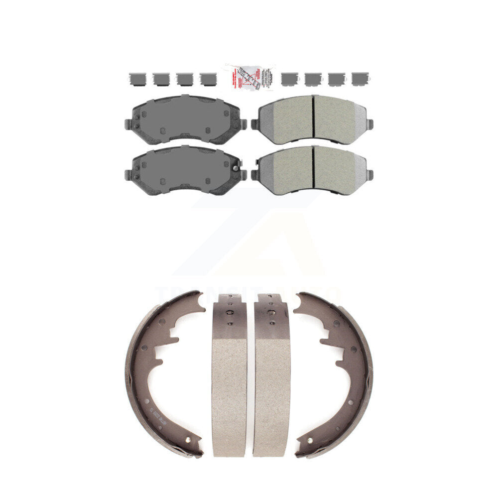 Semi-Metallic Disc Brake Pads Front Rear Kit For 2002 Jeep Liberty