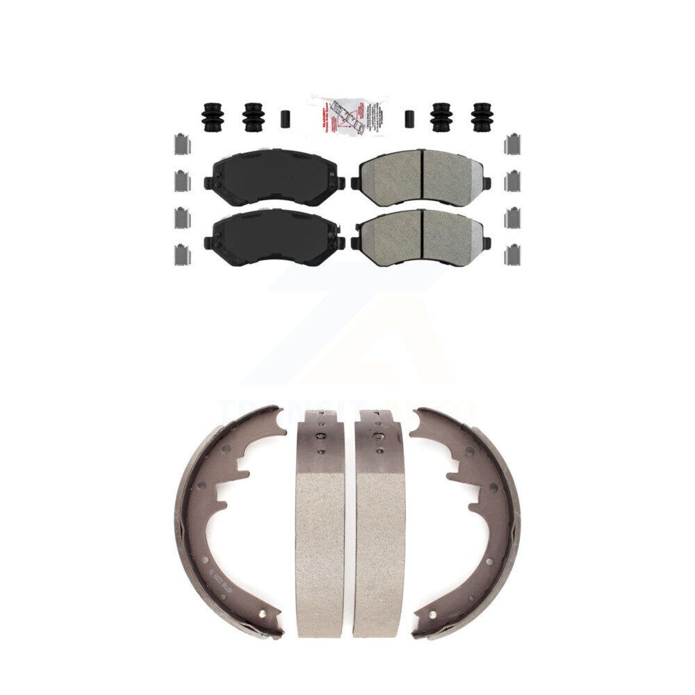 Semi-Metallic Disc Brake Pads Front Rear Kit For 2002 Jeep Liberty