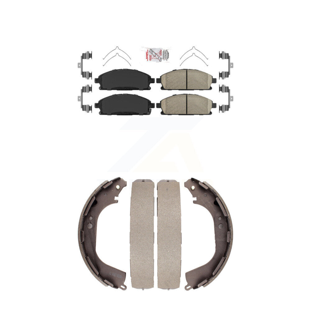 Ceramic Disc Brake Pads Front Rear Kit For Nissan Pathfinder INFINITI QX4