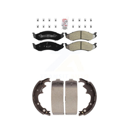 Semi-Metallic Disc Brake Pads Front Rear Kit For Jeep Wrangler Cherokee Comanche
