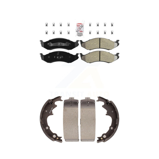 Semi-Metallic Disc Brake Pads Front Rear Kit For Jeep Wrangler Cherokee Comanche