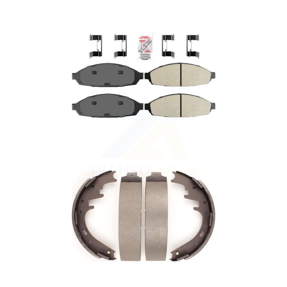 Semi-Metallic Disc Brake Pads Front Rear Kit For Lincoln Town Car Limousine