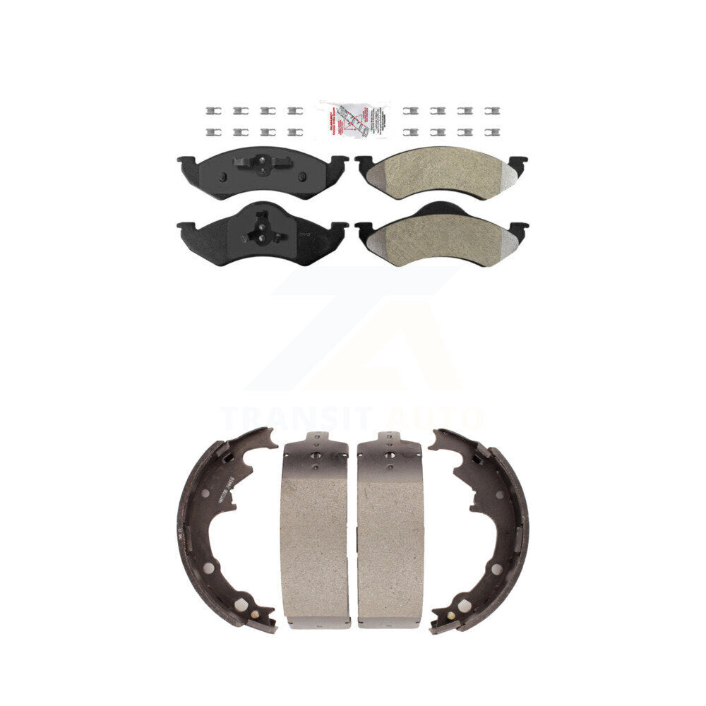 Semi-Metallic Disc Brake Pads Front Rear Kit For Dodge Dakota