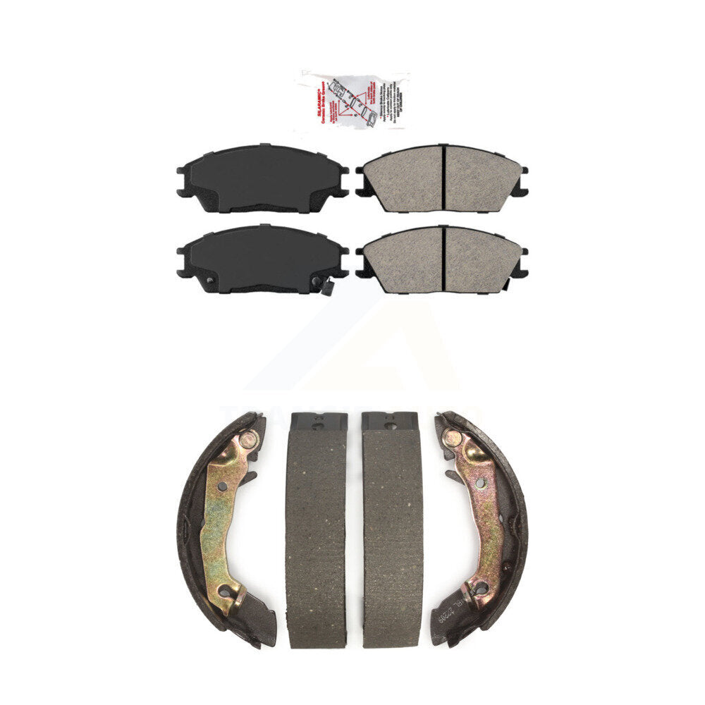 Semi-Metallic Disc Brake Pads Front Rear Kit For Hyundai Accent Excel Scoupe