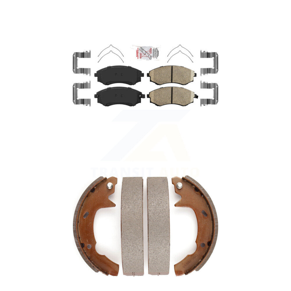 Ceramic Disc Brake Pads Front Rear Kit For 1991-1993 Hyundai Sonata