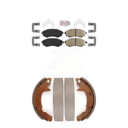 Ceramic Disc Brake Pads Front Rear Kit For 1991-1993 Hyundai Sonata