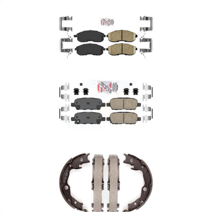 Ceramic Disc Brake Pads Front Rear Kit For 2007-2012 Nissan Sentra SE-R