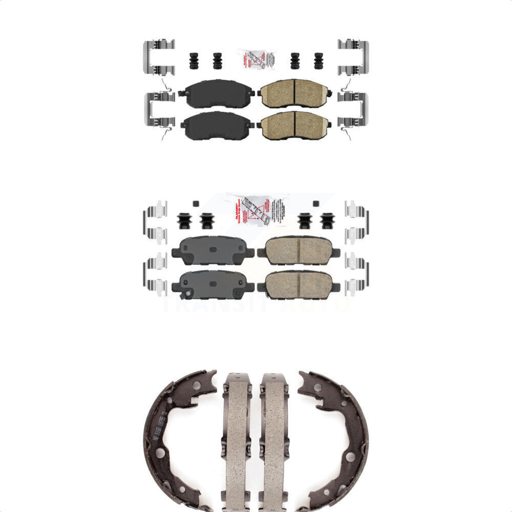 Ceramic Disc Brake Pads Front Rear Kit For 2007-2012 Nissan Sentra SE-R