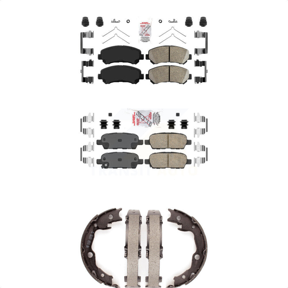 Ceramic Disc Brake Pads Front Rear Kit For 2007-2012 Nissan Sentra SE-R Spec V