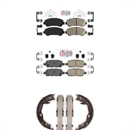Ceramic Disc Brake Pads Front Rear Kit For 2007-2012 Nissan Sentra SE-R Spec V