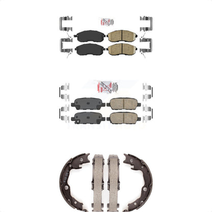Ceramic Disc Brake Pads Front Rear Kit For 2007-2012 Nissan Sentra SE-R