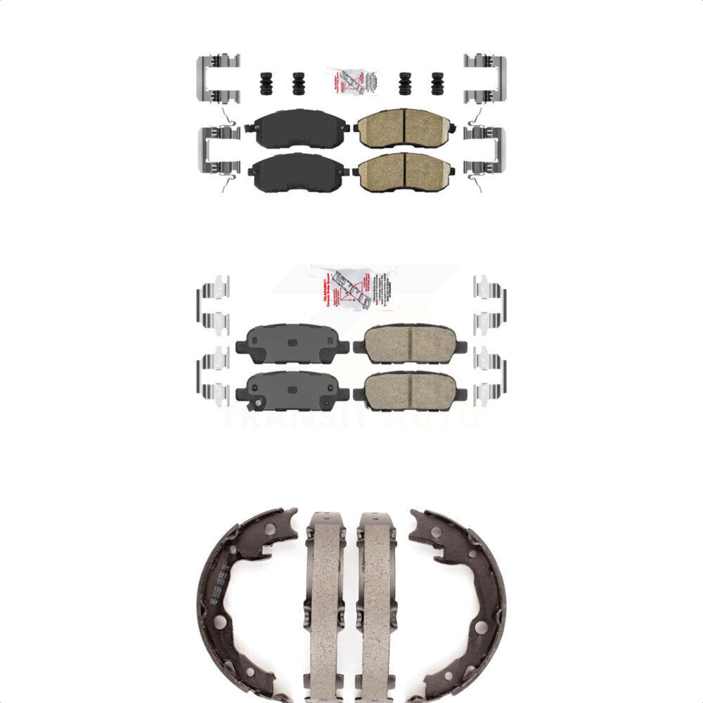 Ceramic Disc Brake Pads Front Rear Kit For 2007-2012 Nissan Sentra SE-R