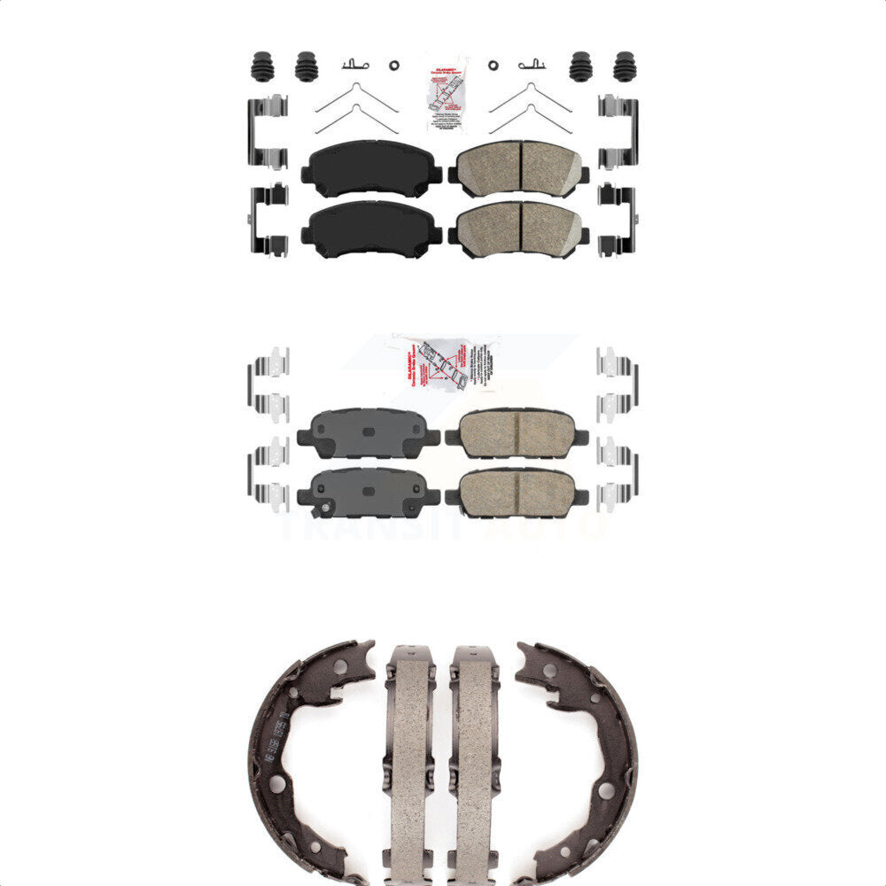 Ceramic Disc Brake Pads Front Rear Kit For 2007-2012 Nissan Sentra SE-R Spec V