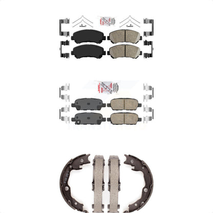Ceramic Disc Brake Pads Front Rear Kit For 2007-2012 Nissan Sentra SE-R Spec V