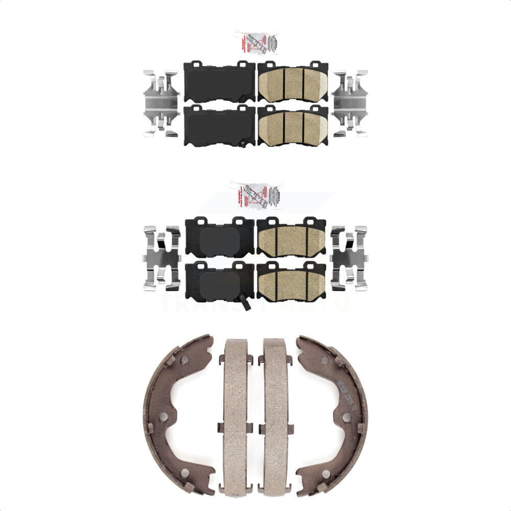 Ceramic Disc Brake Pads Front Rear Kit For 08-13 INFINITI G37 With Brembo Brakes