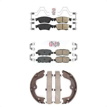 Ceramic Disc Brake Pads Front Rear Kit For INFINITI G37 G35 Q60