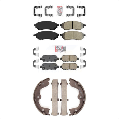 Semi-Metallic Ceramic Disc Brake Pads Front Rear Kit For INFINITI G35 EX35 M35