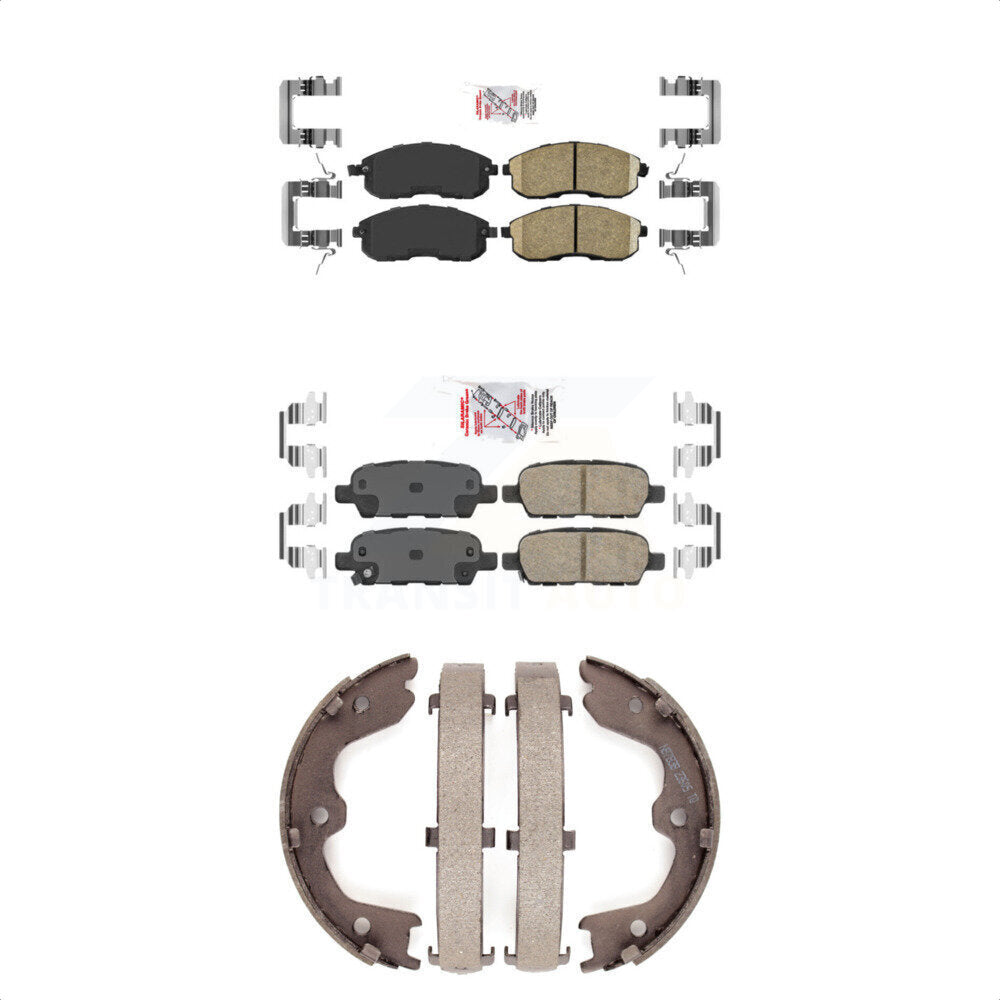 Ceramic Disc Brake Pads Front Rear Kit For 2007-2009 Nissan Altima