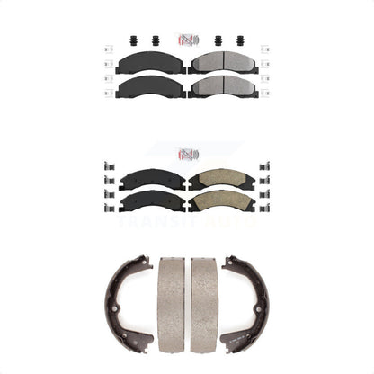 Semi-Metallic Ceramic Disc Brake Pads Front Rear Kit For Ford E-350 Super Duty