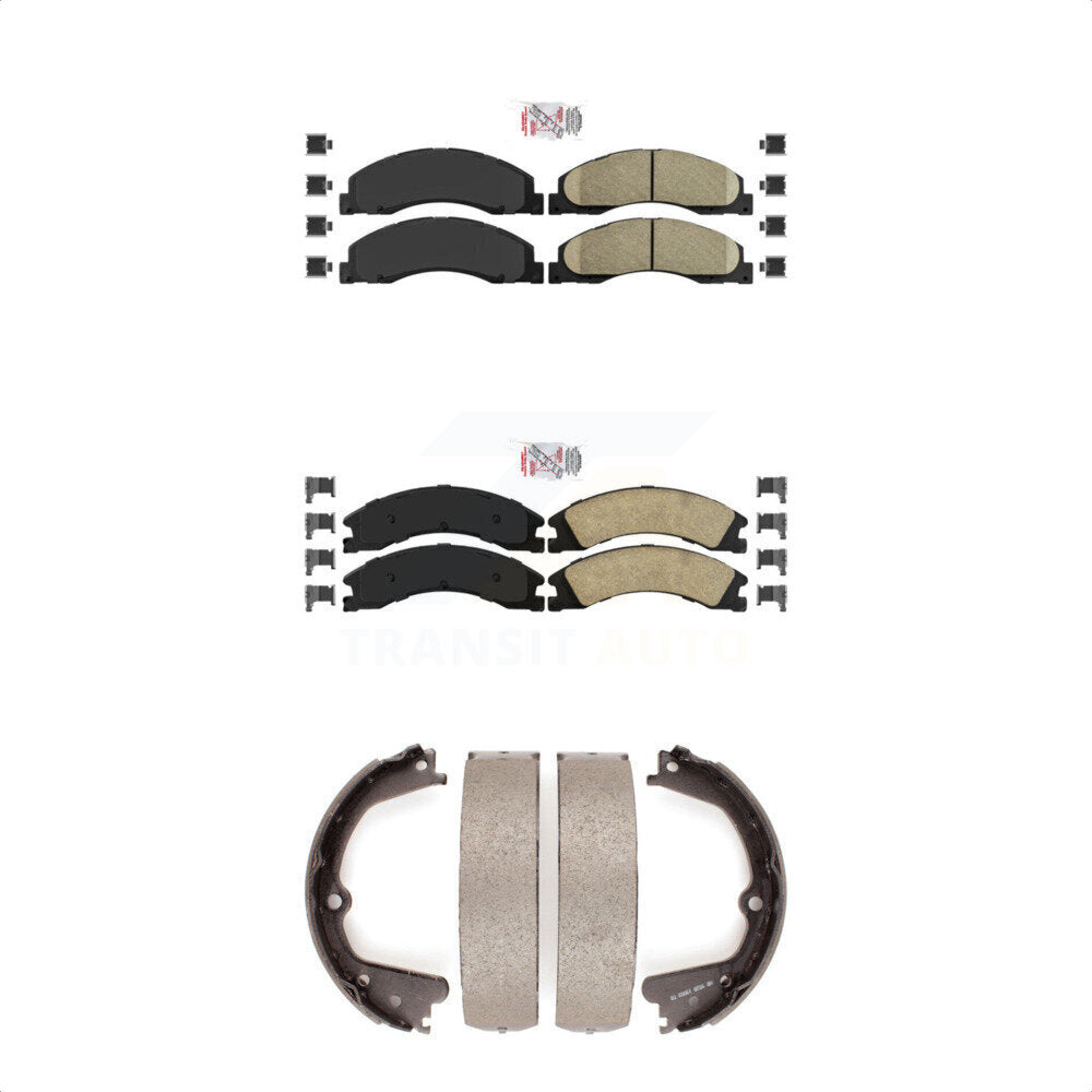 Ceramic Disc Brake Pads Front Rear Kit For Ford E-450 Super Duty