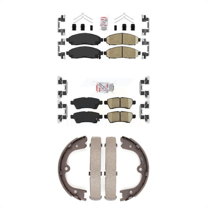Ceramic Disc Brake Pads Front Rear Kit For Nissan Pathfinder Xterra