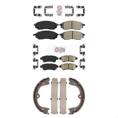 Semi-Metallic Ceramic Disc Brake Pads Front Rear Kit For Nissan Pathfinder 5.6L