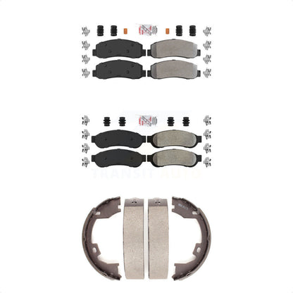 Semi-Metallic Disc Brake Pads Front Rear Kit For Ford F-350 Super Duty