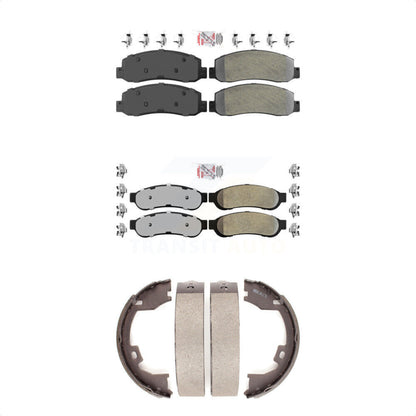 Semi-Metallic Disc Brake Pads Front Rear Kit For Ford F-350 Super Duty