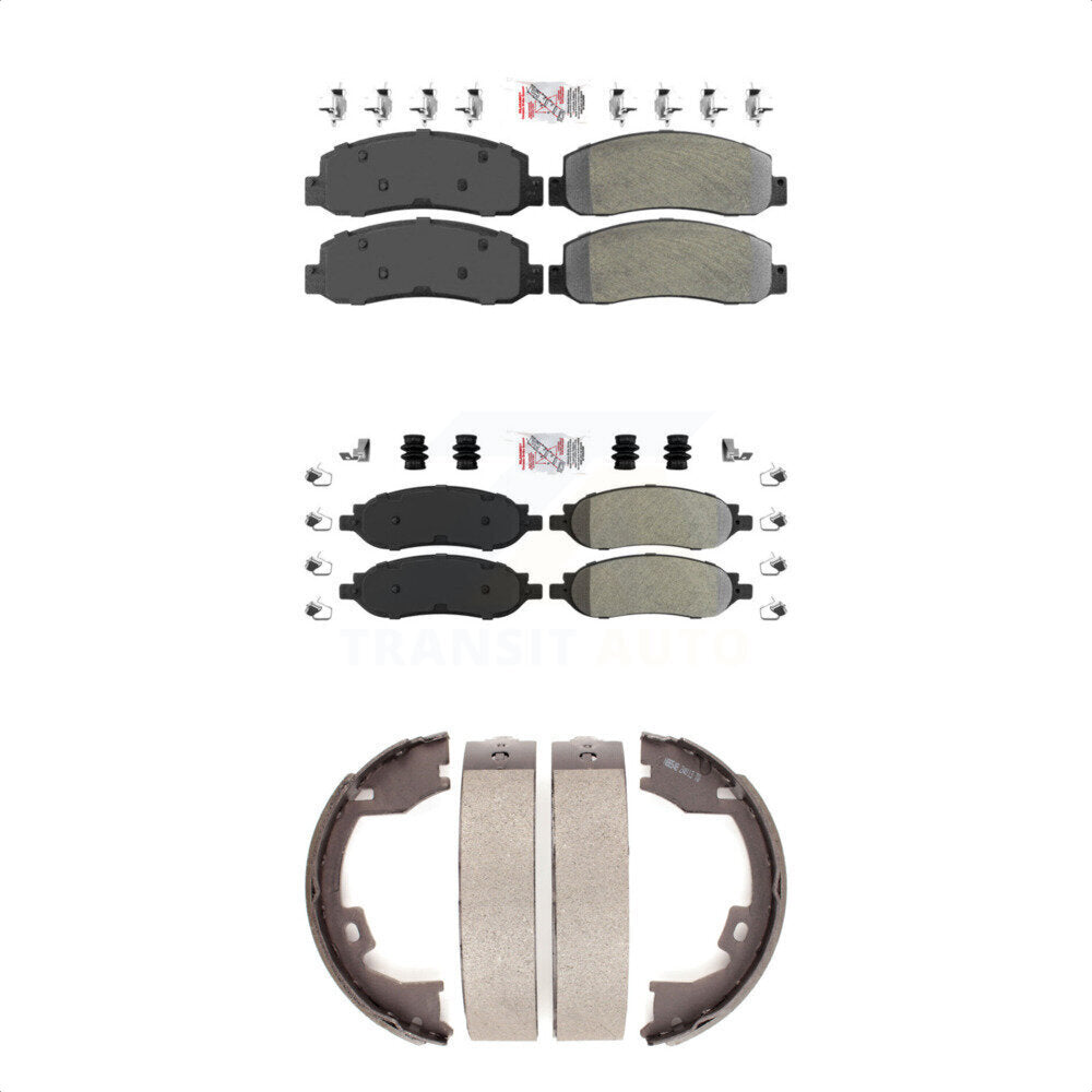 Semi-Metallic Disc Brake Pads Front Rear Kit For Ford F-350 Super Duty F-250