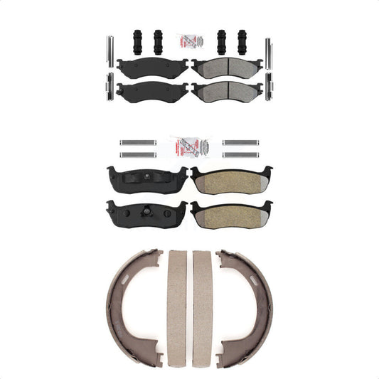 Semi-Metallic Disc Brake Pads Front Rear Kit For Ford F-150 Expedition F-250