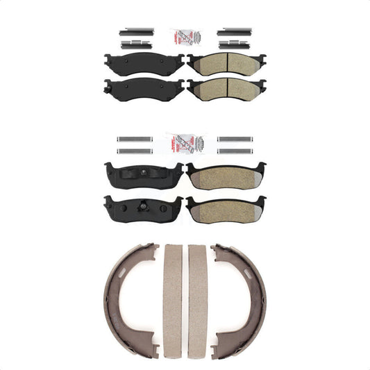 Semi-Metallic Disc Brake Pads Front Rear Kit For Ford F-150 Expedition F-250