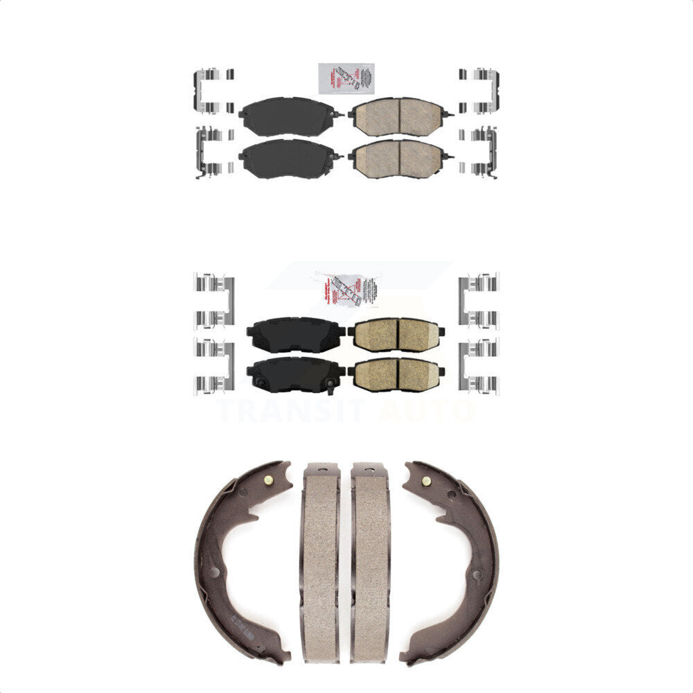 Ceramic Disc Brake Pads Front Rear Kit For Subaru Outback Legacy