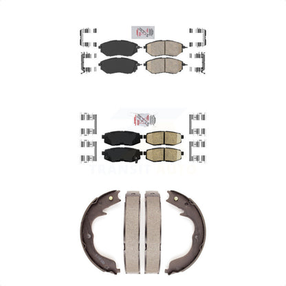 Ceramic Disc Brake Pads Front Rear Kit For Subaru Outback Legacy