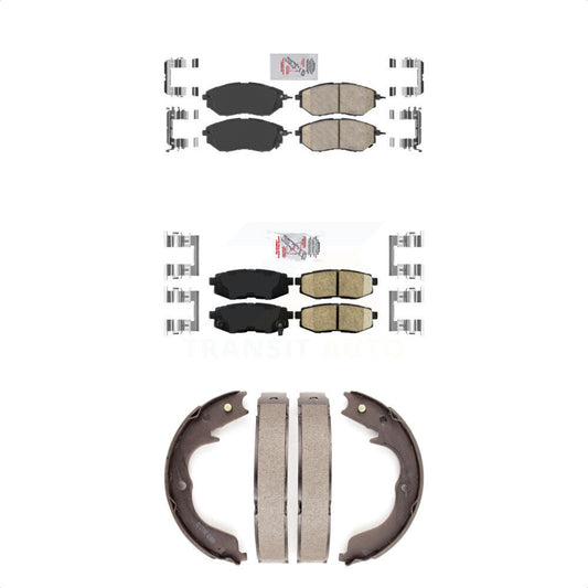 Ceramic Disc Brake Pads Front Rear Kit For Subaru Outback Legacy