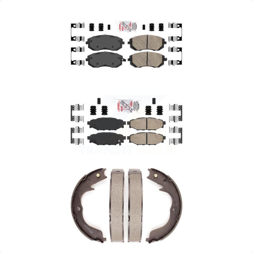 Ceramic Disc Brake Pads Front Rear Kit For Subaru Outback Forester Impreza