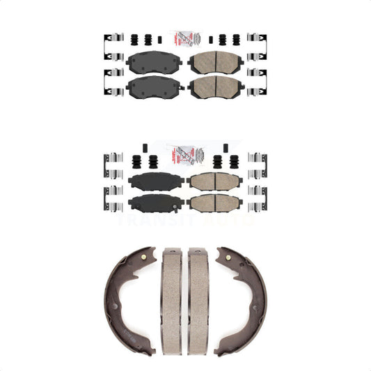 Ceramic Disc Brake Pads Front Rear Kit For Subaru Outback Forester Impreza