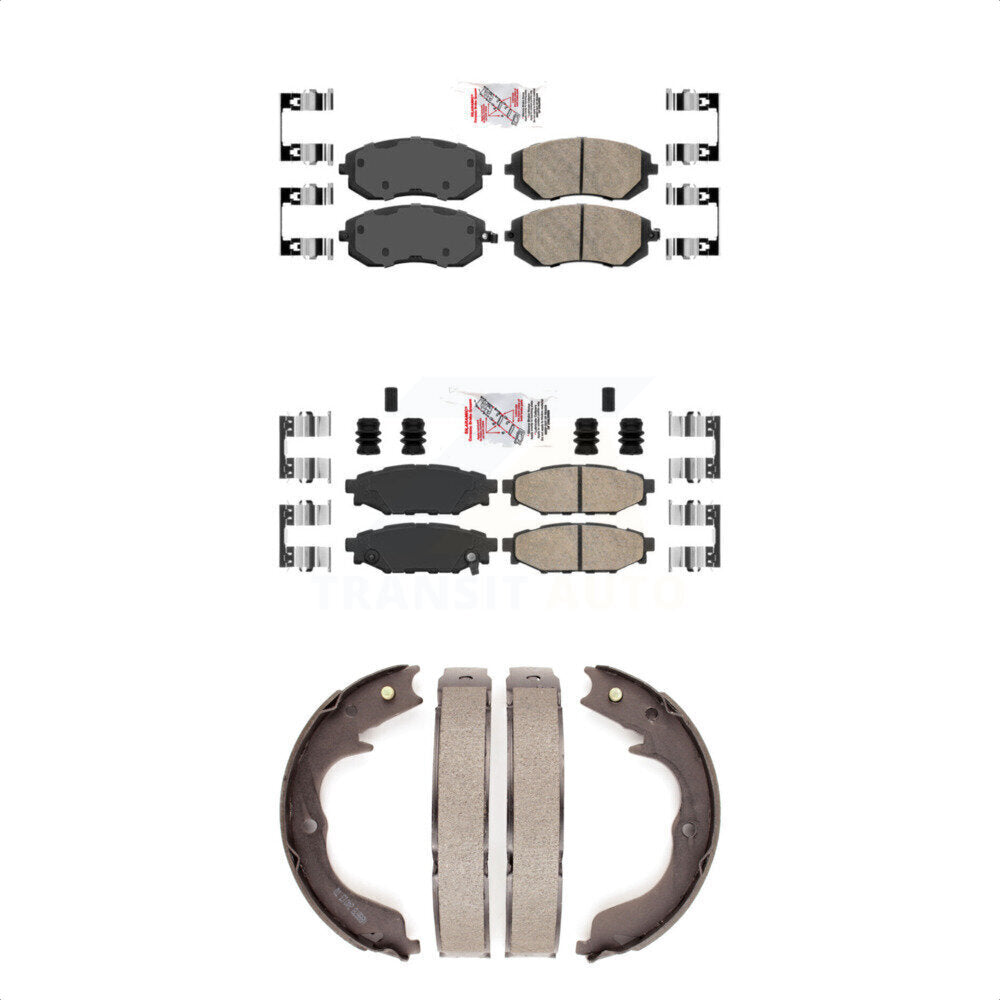 Ceramic Disc Brake Pads Front Rear Kit For Subaru Outback Forester Impreza