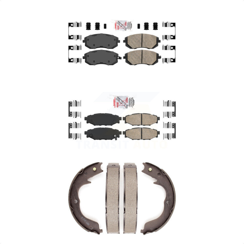 Ceramic Disc Brake Pads Front Rear Kit For Subaru Outback Forester Impreza