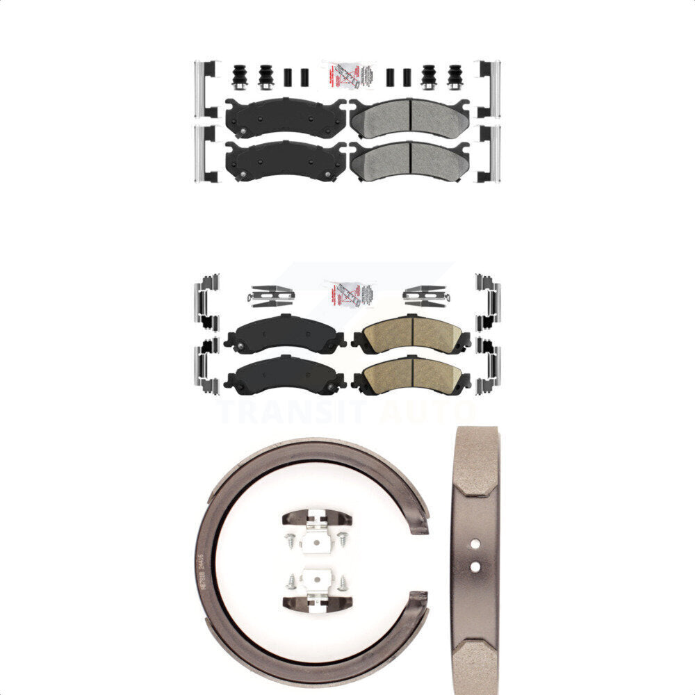 Semi-Metallic Ceramic Disc Brake Pads Front Rear Kit For Chevrolet GMC Silverado