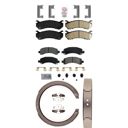 Ceramic Semi-Metallic Disc Brake Pads Front Rear Kit For Chevrolet Avalanche GMC