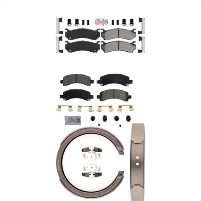 Semi-Metallic Disc Brake Pads Front Rear Kit For Chevrolet Avalanche 1500 GMC XL