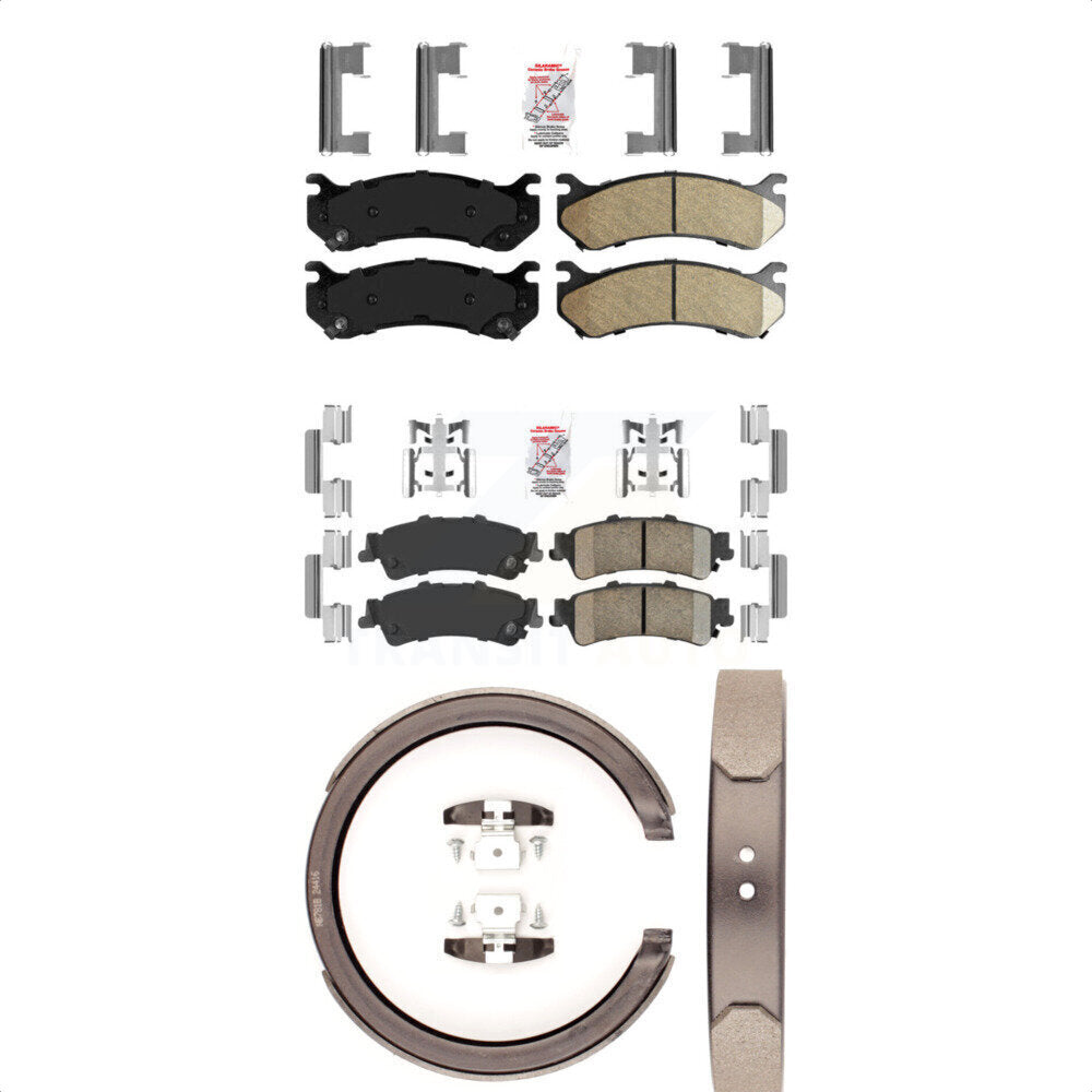 Ceramic Disc Brake Pads Front Rear Kit For Chevrolet GMC Silverado 1500 Sierra