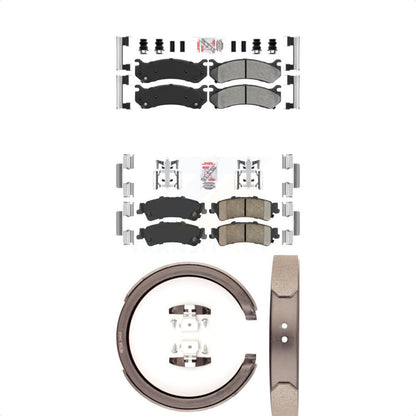 Semi-Metallic Ceramic Disc Brake Pads Front Rear Kit For Chevrolet GMC Silverado