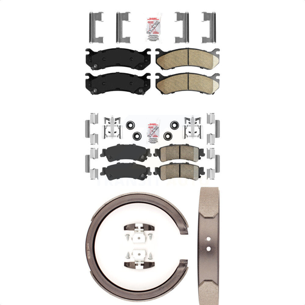 Ceramic Disc Brake Pads Front Rear Kit For Chevrolet GMC Silverado 1500 Sierra