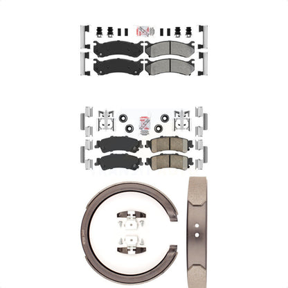 Semi-Metallic Ceramic Disc Brake Pads Front Rear Kit For Chevrolet GMC Silverado