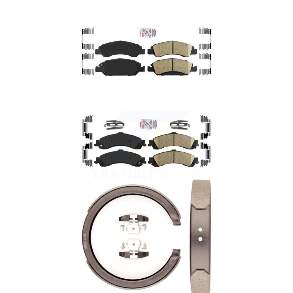 Ceramic Disc Brake Pads Front Rear Kit For Chevrolet Silverado 1500 GMC Sierra