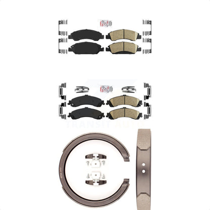 Ceramic Disc Brake Pads Front Rear Kit For Chevrolet Silverado 1500 GMC Sierra
