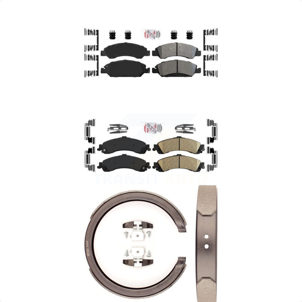 Semi-Metallic Ceramic Disc Brake Pads Front Rear Kit For Chevrolet Silverado GMC